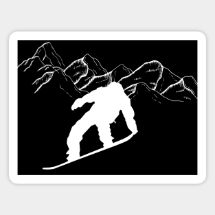 Lispe Snowboard in the Mountains Magnet